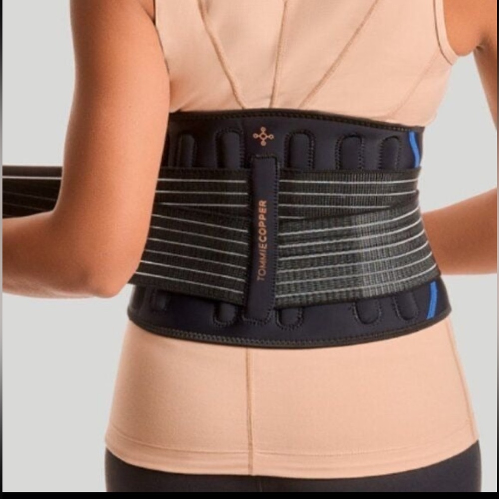 TOMIE COPPER ADJUSTABLE COMPRESSION BACK BRACE SMALL/MEDIUM